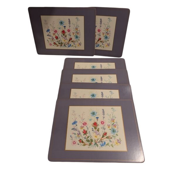 Aynsley Wild Tudor 12" X 9" Placemat Set of 6 Flower Design acrylic - Picture 5 of 14